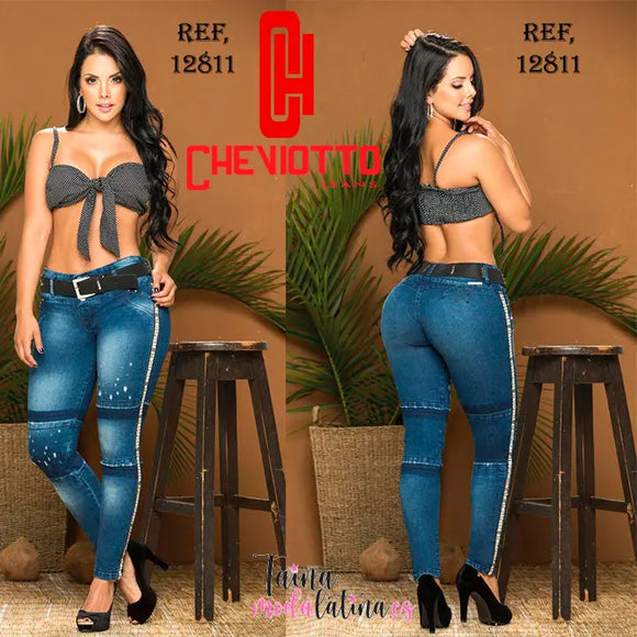 Jeans Levanta Cola Colombiano Cheviotto 12811 - TAINAMODALATINA.ES