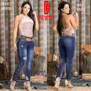 Jeans Levanta Cola Colombiano Cheviotto 9583 - TAINAMODALATINA.ES