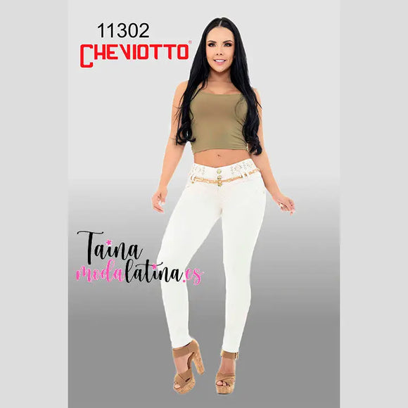 Jeans Levanta Cola Colombiano Cheviotto - TAINAMODALATINA.ES