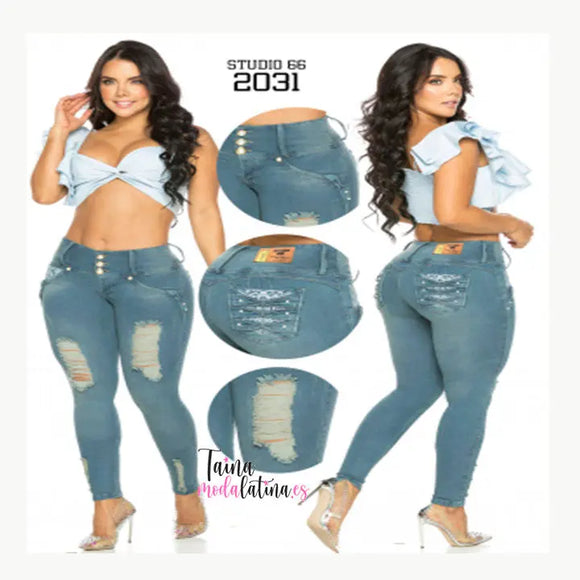 Jeans Levanta Cola Studio66 2031 - TAINAMODALATINA.ES