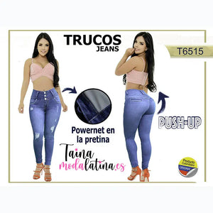 Jeans Vaqueros Colombianos Trucos Ref. T6515 - TAINAMODALATINA.ES