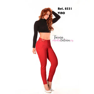 LEGGINS LEVANTA COLA AMERICANO 8331 Rojo - TAINAMODALATINA.ES