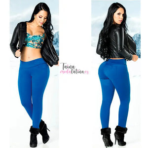 LEGGINS LEVANTA COLA CHEVIOTTO 11581AZ - TAINAMODALATINA.ES