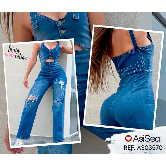 Overol-Peto Moda Ropa Colombiana ASI SEA Ref. AS03570 - TAINAMODALATINA.ES