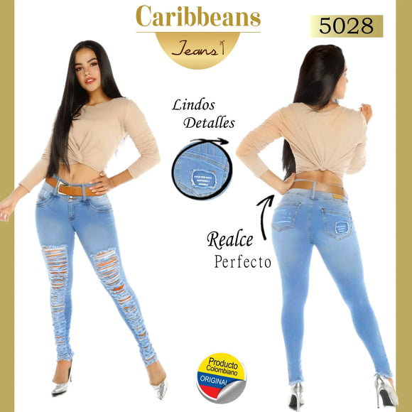 PANTALON COLOMBIANO LEVANTACOLA CARIBBEANS Ref CB5028 - TAINAMODALATINA.ES