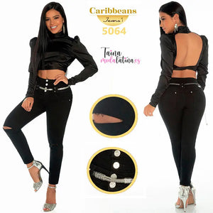 PANTALON COLOMBIANO LEVANTACOLA CARIBBEANS Ref.-CB5064 - TAINAMODALATINA.ES