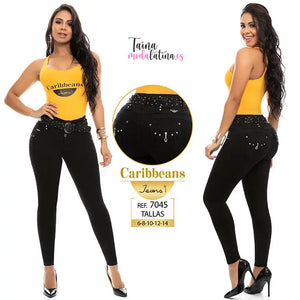 PANTALON COLOMBIANO LEVANTACOLA CARIBBEANS Ref.-CB7045 - TAINAMODALATINA.ES