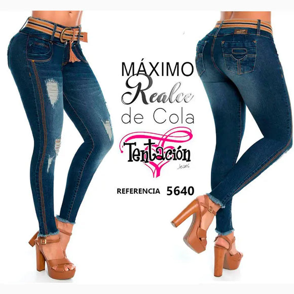 PANTALON COLOMBIANO LEVANTACOLA TENTACION REF-5640 - TAINAMODALATINA.ES