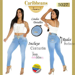 PANTALON LEVANTACOLA CARIBBEANS Ref.-5027 - TAINAMODALATINA.ES