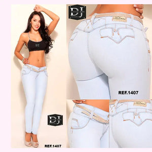 PANTALON VAQUERO COLOMBIANO DESEOS JEANS LEVANTA COLA REF.1407 - TAINAMODALATINA.ES