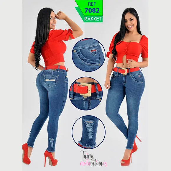 Pantalon Colombiano Levanta Cola Rakket Ref-7082 - TAINAMODALATINA.ES