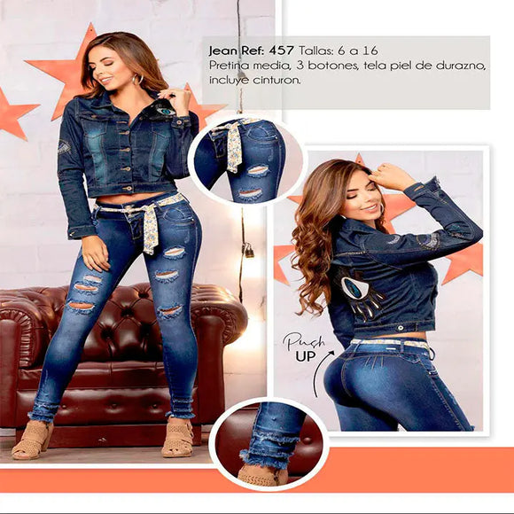 Pantalon Colombiano Levanta Cola Xixmo REF-X457 - TAINAMODALATINA.ES