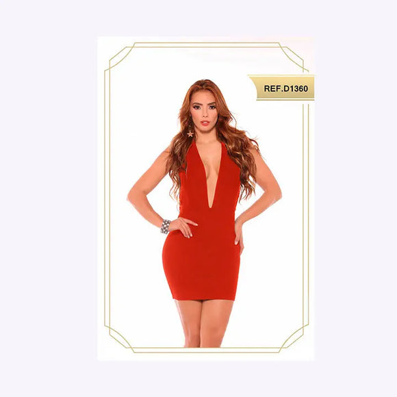 VESTIDO SEXY CORTO COLOMBIANO AMERICANO REF.D1360 - TAINAMODALATINA.ES