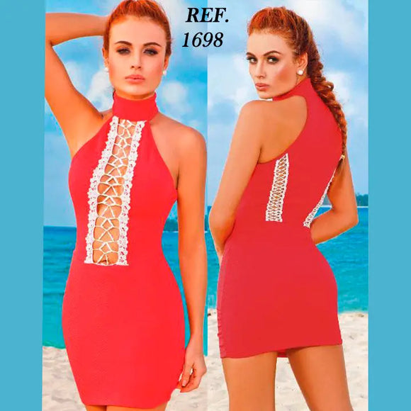 VESTIDO SEXY DE MODA COLOMBIANA AMERICANO REF.1698 - TAINAMODALATINA.ES