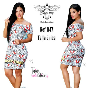 Vestido Corto Deportivo Colombiano Bless Me Ref. BM1147 - TAINAMODALATINA.ES