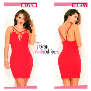Vestido Corto Fiesta Colombiano Ref. D1278 - TAINAMODALATINA.ES
