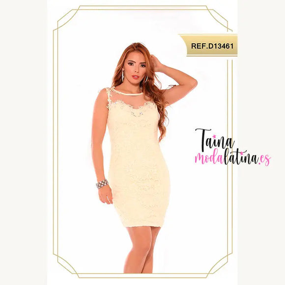 Vestido Corto de Fiesta Colombaino  Americano Ref D13461 - TAINAMODALATINA.ES