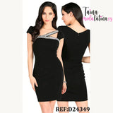 Vestido Corto de Fiesta Colombiano Americano Ref. D24349 - TAINAMODALATINA.ES