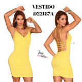 Vestido Sexy de Fiesta Colombiano Americano Ref. D22187 - TAINAMODALATINA.ES