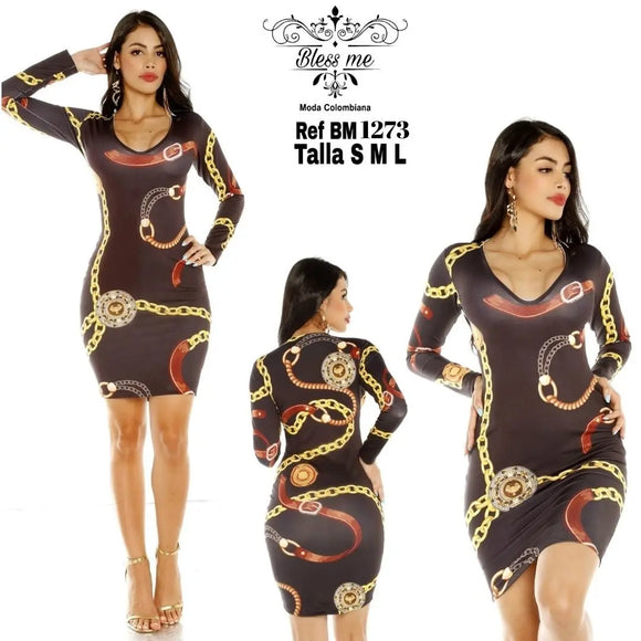 Vestido de Fiesta Colombiano Bless Me Ref.- BM1273 - TAINAMODALATINA.ES