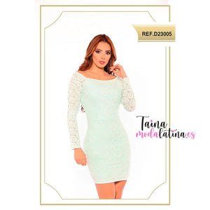 Vestido de encaje Sensual Colombiano Americano Ref. D23005 - TAINAMODALATINA.ES