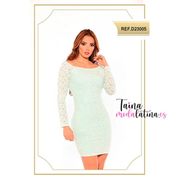 Vestido de encaje Sensual Colombiano Americano Ref. D23005 - TAINAMODALATINA.ES