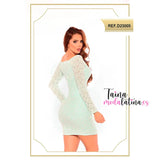 Vestido de encaje Sensual Colombiano Americano Ref. D23005 - TAINAMODALATINA.ES