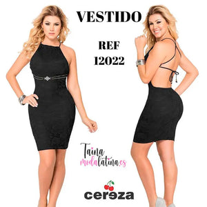 Vestido de fiesta Sexy Colombiano Cereza Ref. 12022 - TAINAMODALATINA.ES