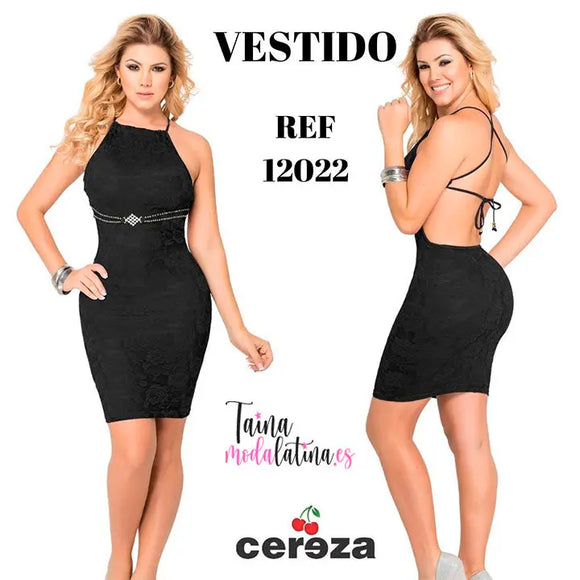 Vestido de fiesta Sexy Colombiano Cereza Ref. 12022 - TAINAMODALATINA.ES